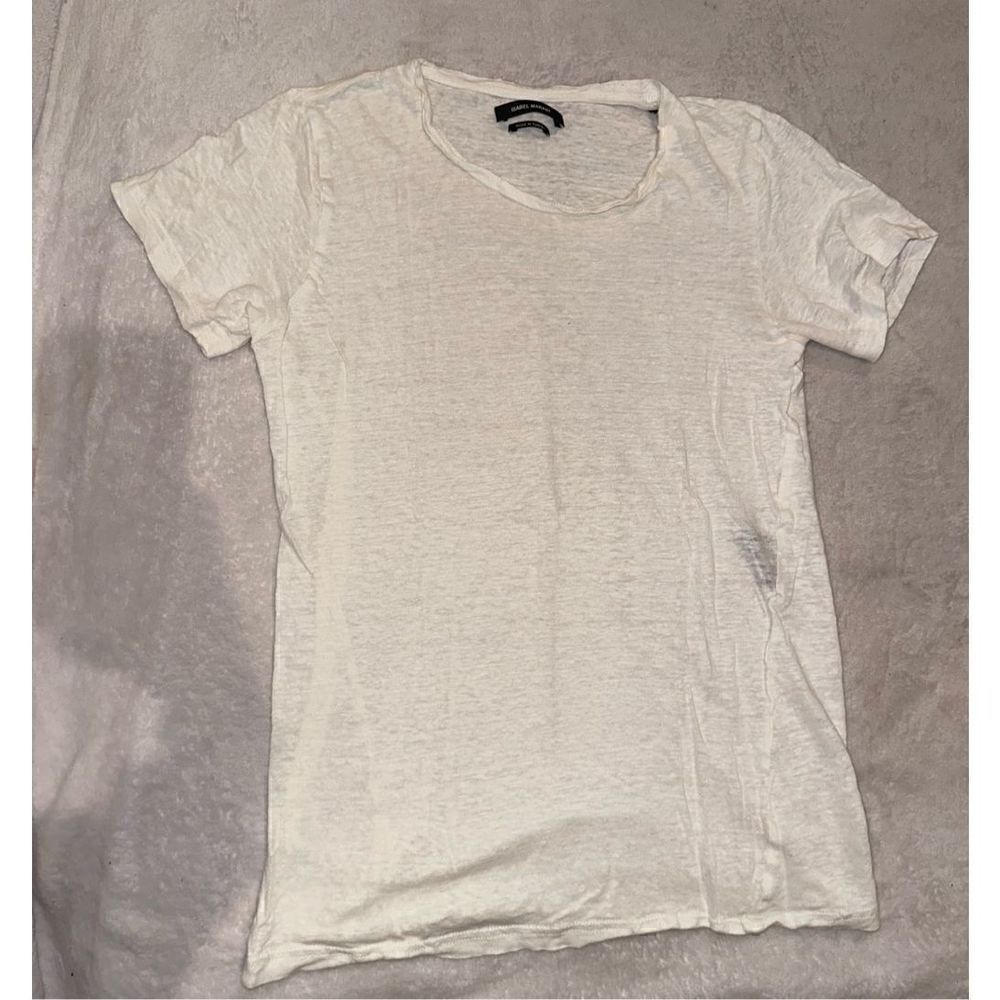Isabel Marant size L women’s Linen top short sleeve t shirt cream